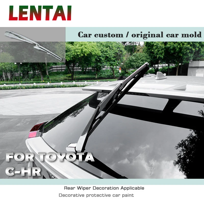 

LENTAI Auto Car ABS Rear Winshield Wiper Protective Cover Stickers Sequin Styling For Toyota CHR C-HR 2018 2017 2016 Accessories