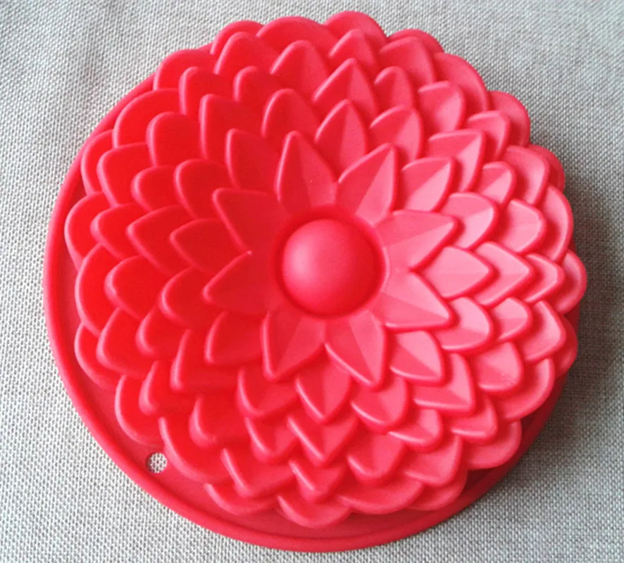 

XG004 Dia. 22.5cm Round Sunflower Silicone Cake Mold Silicone Cake Pan Kitchenware DIY Mold