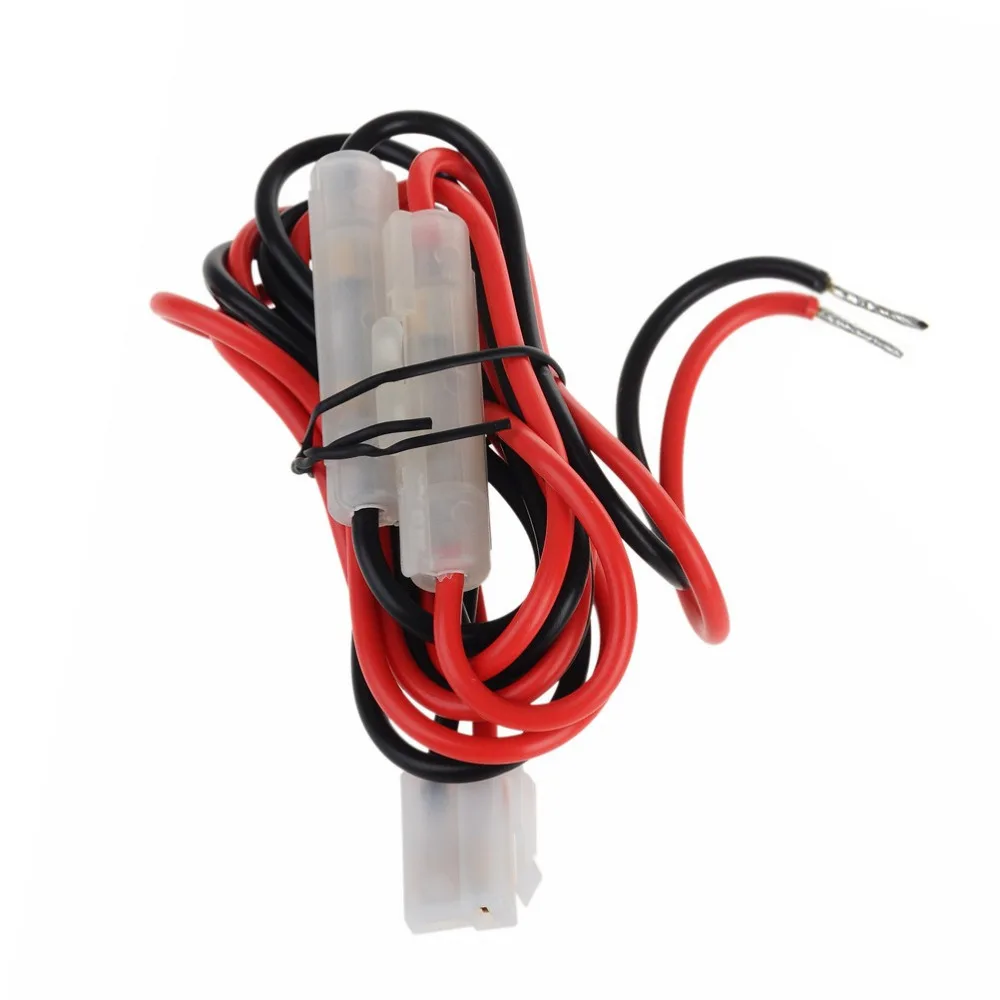 2Pcs Car Radio DC Power Cord Cable with Fuse T Type Adapter Connector for Kenwood Alinco Mobile Radio TM-271 TM-741 for ICOM Transceiver (1)
