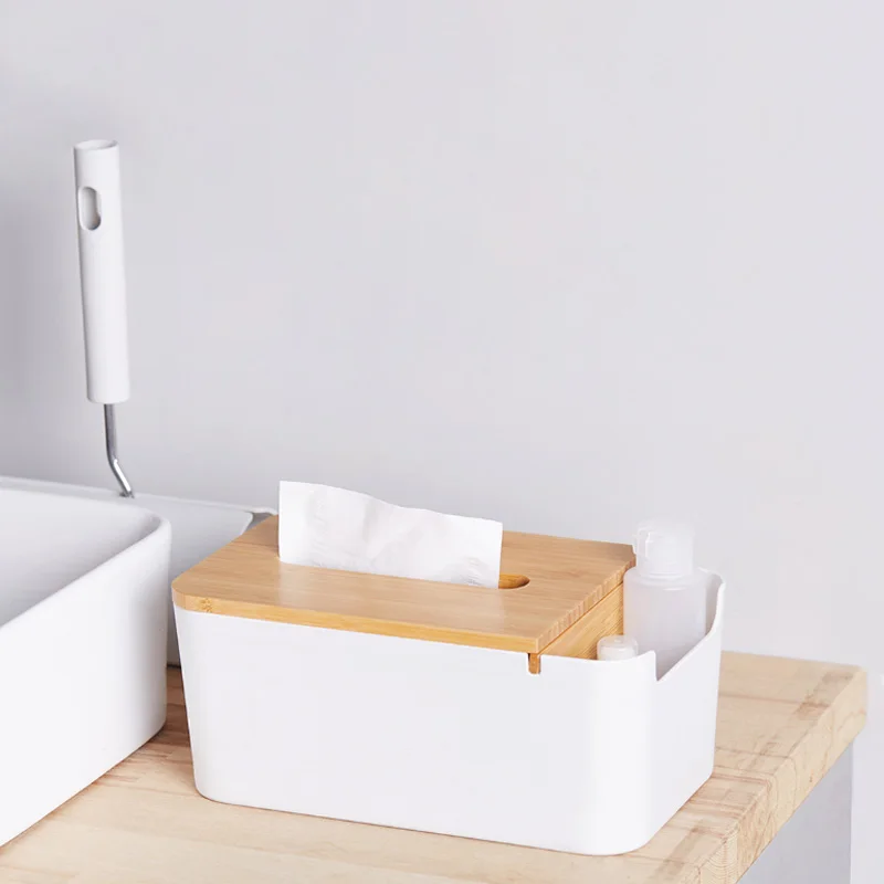 Xiaomi Mijia Bamboo Fiber Tissue Box канцелярский контейнер для макияжа Настольный ящик для хранения для офиса умный дом пульт дистанционного управления