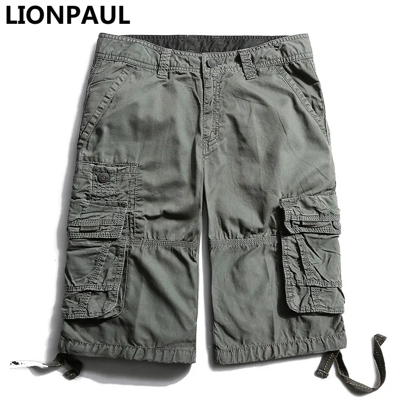 

LIONPAUL Selling Special Offer Zipper Fly Midweight Cargo Pants Pants Cargo Casual Camouflage Summer Men Cotton Plus Size