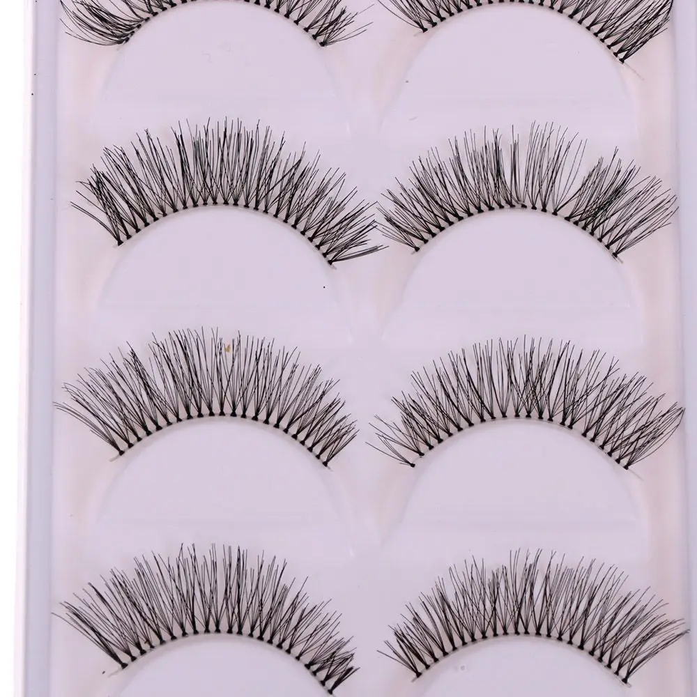 

5 Pair Women Soft Natural Long Cross Fake Eye Lashes Handmade Thick False Eyelashes Extensions Fashion Beauty Makeup Tools New