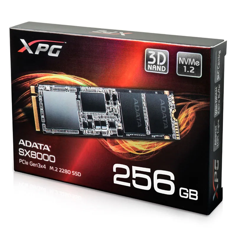 Твердотельный Накопитель ADATA XPG SX8000 PCIE M.2 2280 NVME 256GB SSD NANO MLC жесткий диск PCI E 128GB