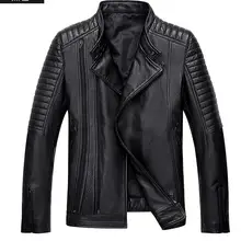 Новинка, Мужская Высококачественная куртка из овечьей кожи, мото& байкерская куртка из натуральной кожи, мужские зимние кожаные куртки, кожаные пальто