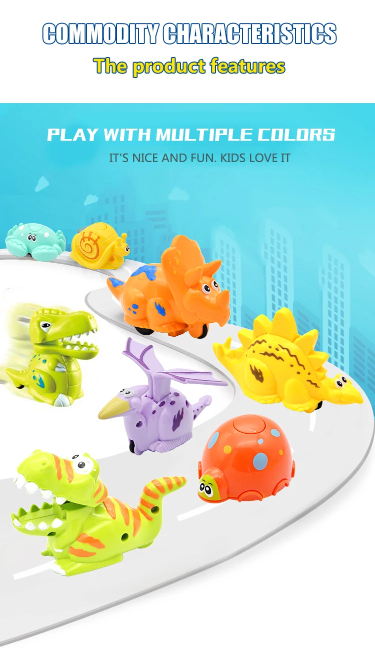 8В1 животные Freewheeling машинки инерционные планерционные коллекция моделей Игрушек динозавр обучающие игрушки для детей Подарки