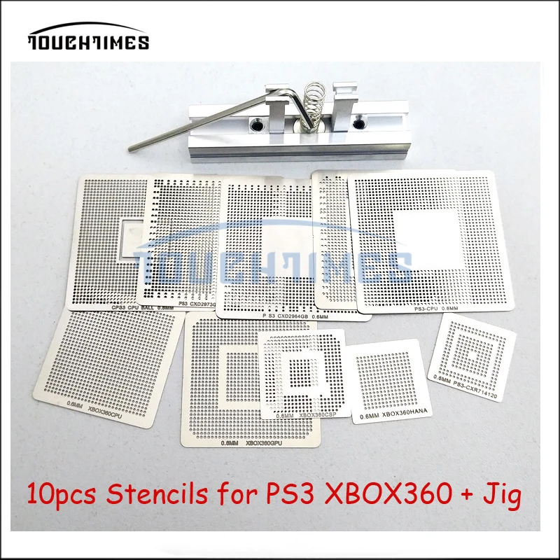 

HOTTEST BGA Reballing Stencils Kit 6PCS Heat Direct Stencils for PS3 + 4PCS Heat Direct Stencils for Xbox 360