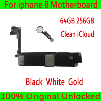 

with IOS System for iphone 8 Motherboard 64GB / 256GB ,100% Original for iphone 8 Logic board unlocked Mainboard with Touch ID