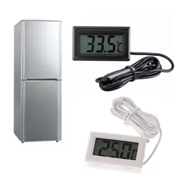 MEXI цифровой Температура метр термометр по Фаренгейту Цельсия Дисплей Высокая точность холодильник Запчасти (черный)