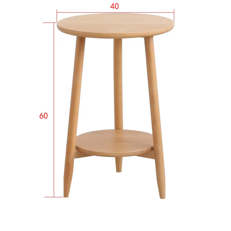 Mid Century Modern Side Table Solid Wood Coffee Table With Shelf Wooden End Table For Living Room Sofa Bedroom Night Stand Small
