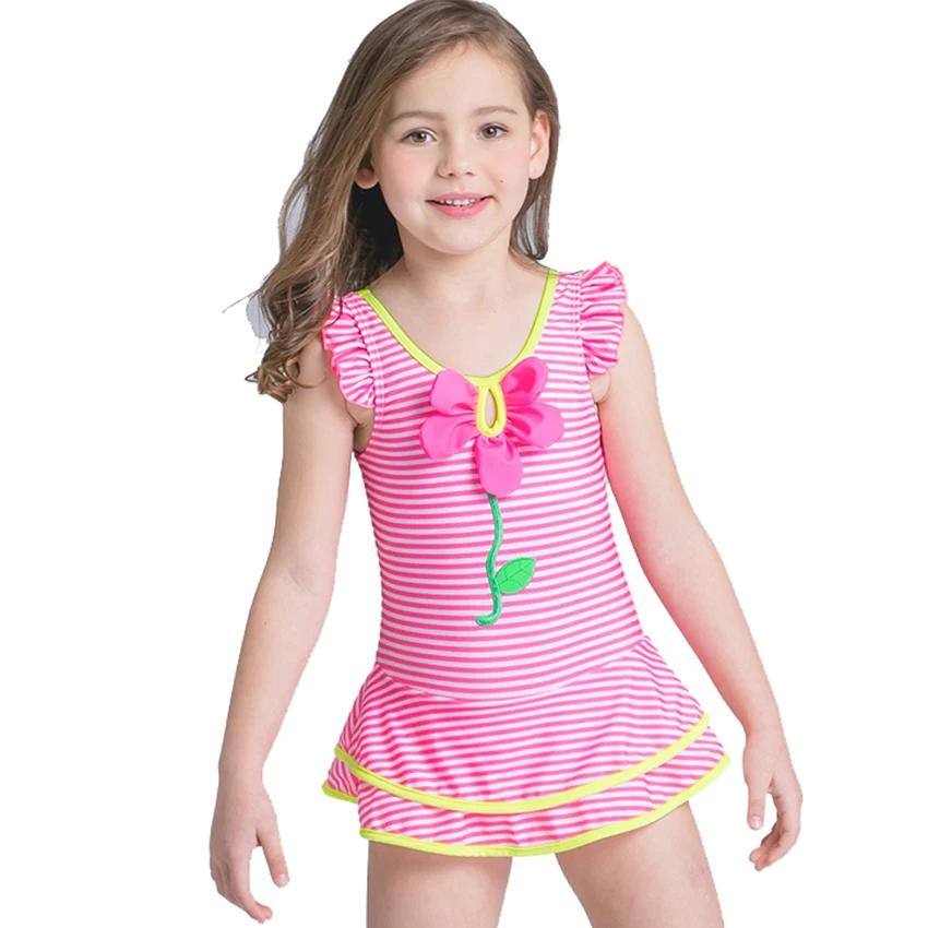 costumi da bagno delle ragazze dei capretti dei bambini di un pezzo del costume da bagno
