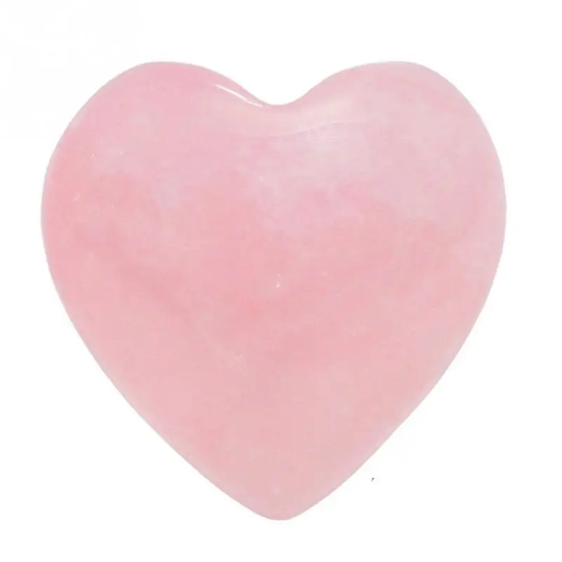 В форме сердца гладкие драгоценные камни чакра камень заживляющий балансировочный комплект для коллекционеров кристалл и рейки целители и Йога практик - Цвет: pink