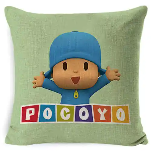 Fokusent покойо, Элли, Пато Лула Pocoyo собака утка наволочка квадратная Обычная разноцветная наволочка для дивана стул Декор - Цвет: Синий