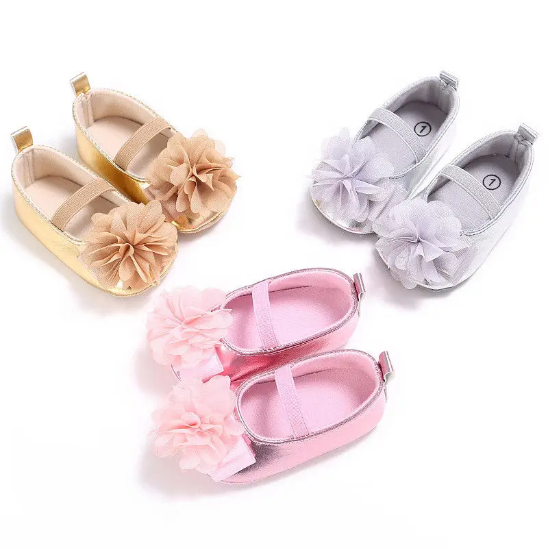 

2018 Baby Girl Princess Flower Shoes Kid Patchwork Toddler Soft Sole Crib Shoes Prewalker Summer 0-18M