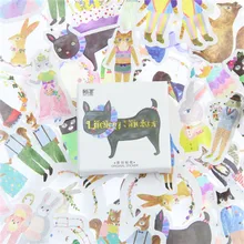 45 Pcs lot Anlice Animals Mini Paper Sticker Decoration Diy Album Diary Scrapbooking Label Toys Sticker