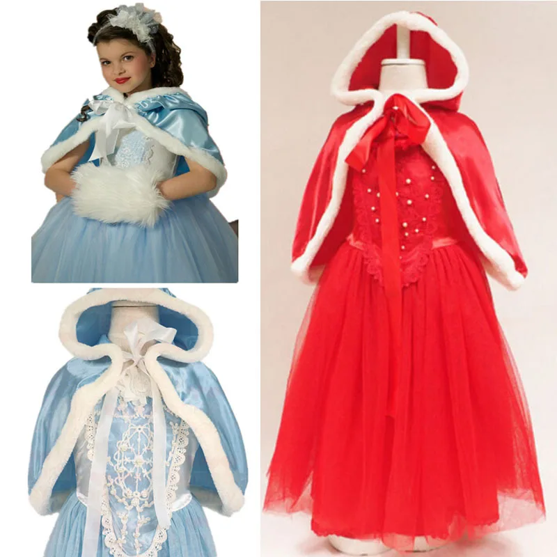 

Girls snow white formal dress children Christmas Cape perform Cosplay children's princess Dress disfraz niña vestidos vestido