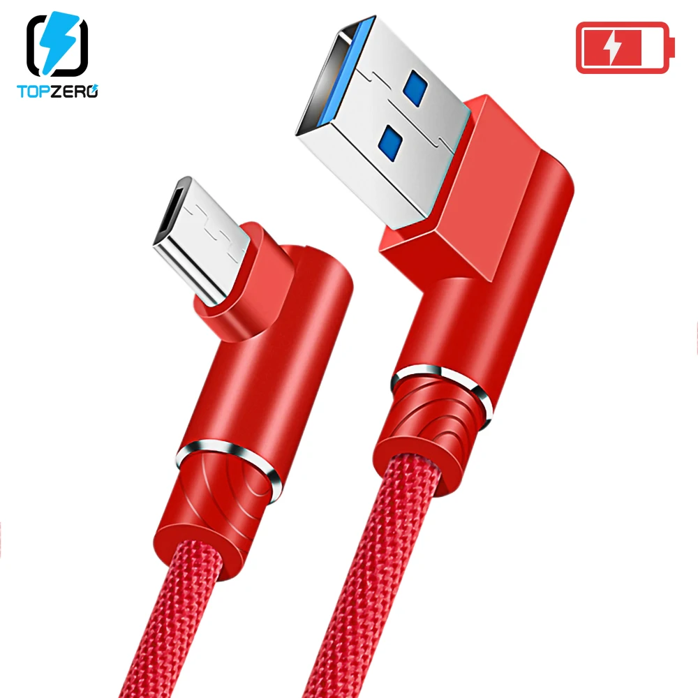 Micro USB кабель 90 градусов 2 м 3 м зарядный кабель для samsung s7 xiaomi redmi LG нейлоновый плетеный кабель для быстрой зарядки и передачи данных для Android