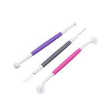 3 шт./компл. Фондант печенье сахарную пудру иглы торт выпуска воздуха иглы резьба Ножи выпечки набор инструментов Кухня выпечки инструмент