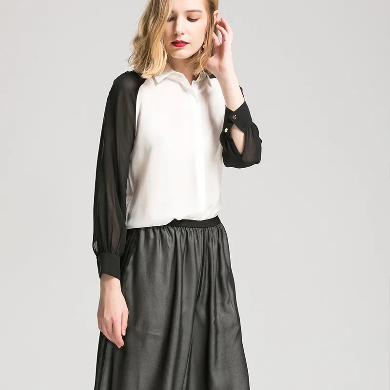 ssige 100reine Langarm Bluse Echte B In 2019 Seide Knopf L Top IWDEH29