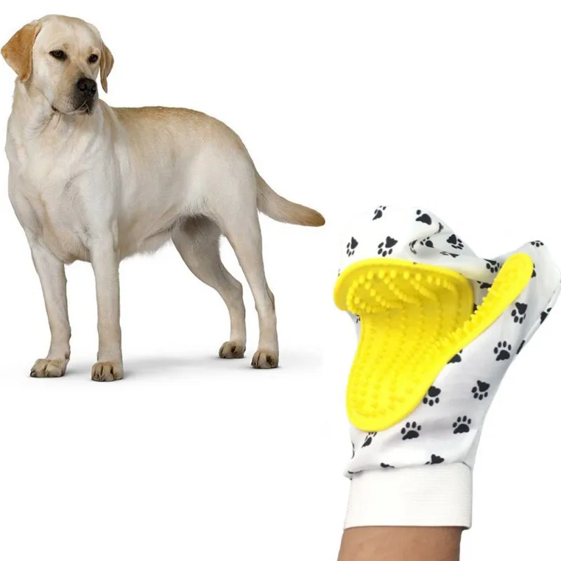 Dog Claw Print Grooming Gloves Pet Cat Hair Cleaning Dogs Comb | Дом и сад