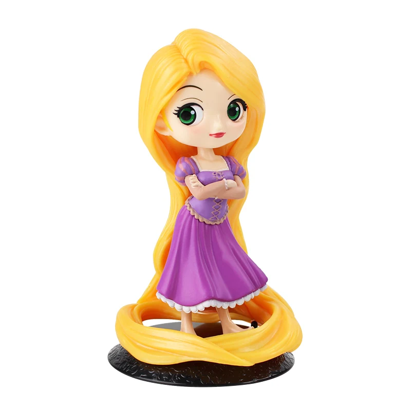 12 см Q Posket фигурка принцессы Мулан Белоснежка, Рапунцель София фигурка торта украшения ПВХ модель игрушки подарки на день рождения для девочек - Цвет: Rapunzel b