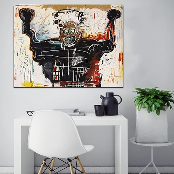 

Boxer Jean Michel Street Art Canvas Poster And Print Canvas Painting Decorative Picture Bedroom Home Decor HD For Living Room