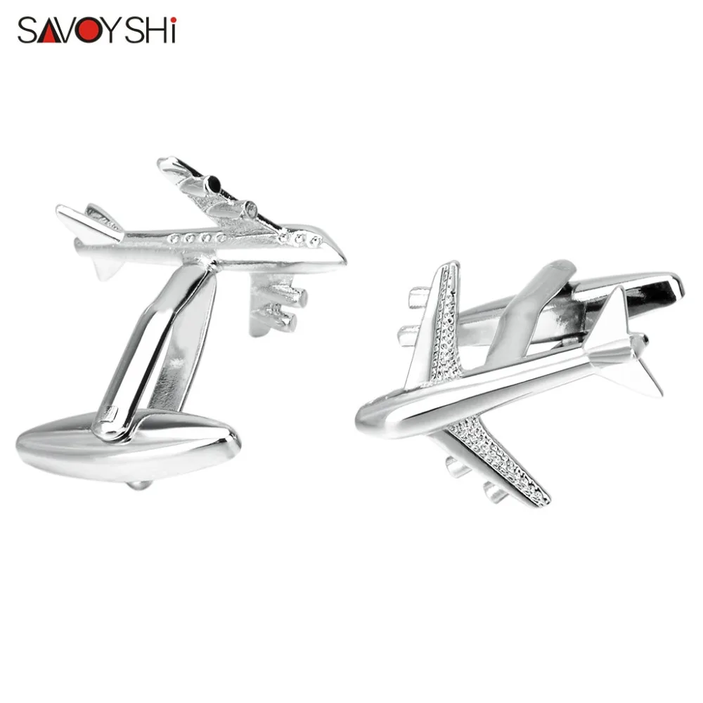 Запонки SAVOYSHI в форме самолета для мужчин французская рубашка высокое качество