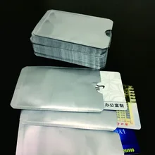 100 шт./лот) против сканирования RFID блокирование рукава для кредитных карт Secure идентичность ATM дебетовой бесконтактные защитник удостоверение личности"