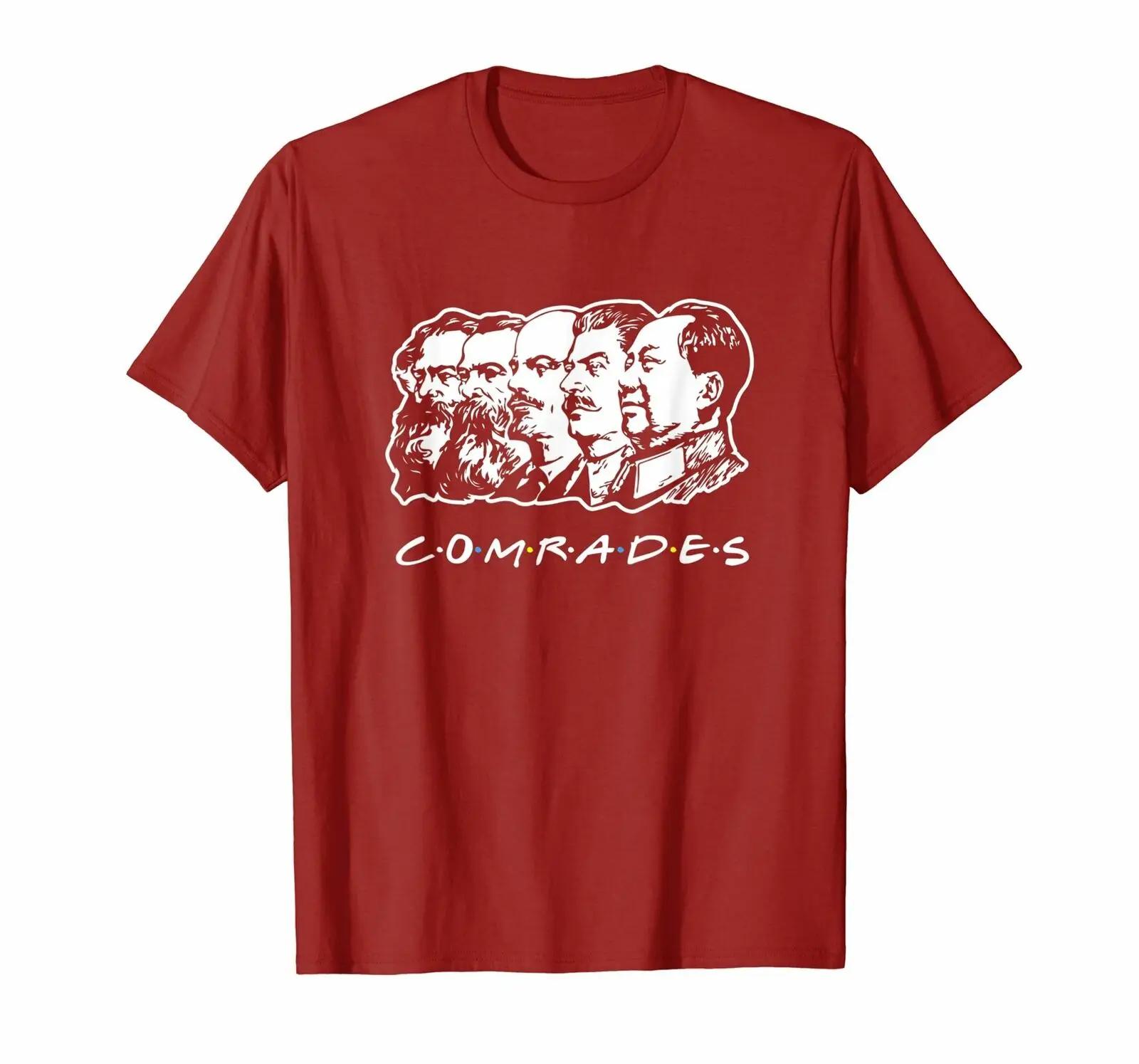 Коммунистические друзья Футболка-коммунистическая футболка для вечеринки для мужчин размер S-3XL - Цвет: Red