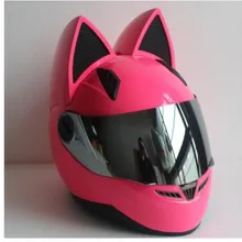 NITRINOS мотоциклетный шлем, персональный Женский шлем, черный шлем в виде кошачьей головы, мотоциклетный шлем с полным лицом, мотоциклетный шлем, модный