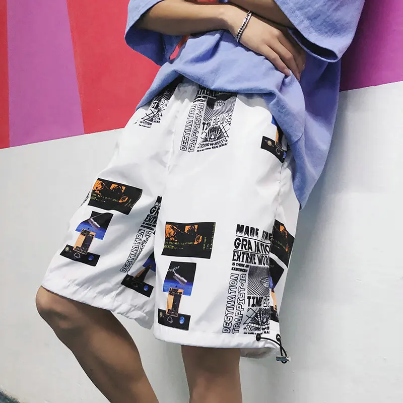 

Hip Hop Shorts Men Patterns Printed Casual Beach Shorts Quick Dry ElastIc Waist Mens Summer Streetwear Fashion Shorts DS50577