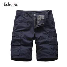 Мужские рабочие шорты с несколькими карманами Новая летняя повседневная одежда мужские короткие военные брюки карго размера плюс хлопковые брендовые шорты