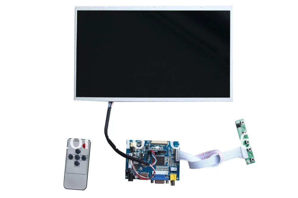 

HDMI+VGA+2AV TFT LCD controller board +B116XW02 V0 +LVDS cable+OSD keypad with cable +Remote control with receiver