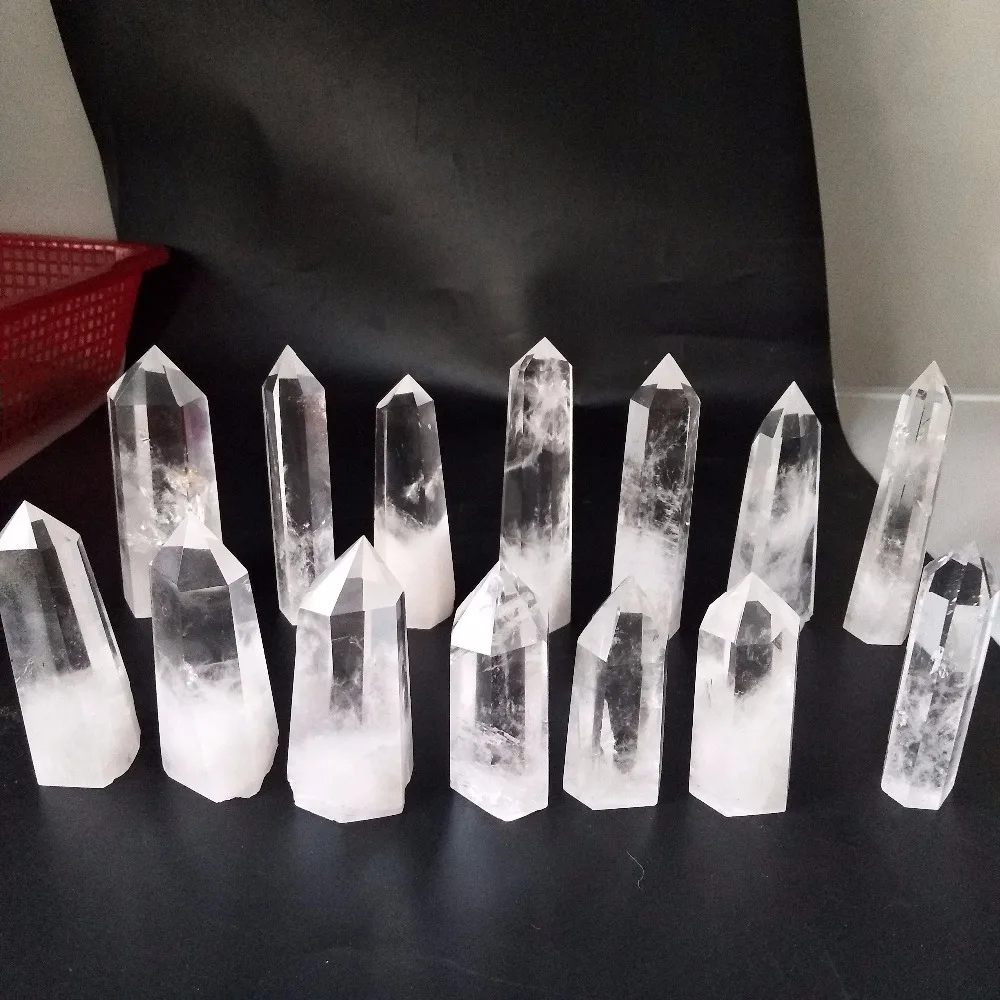 

100% natural quartz crystal wand point feng stone shui stone healing crystals wand chakra energy