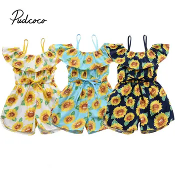 

Cute Girls Rompers Summer Ruffle Short Sleeve Floral Girls Jumpsuit Baby Sunsuit Newborn Playsuit Toddler Infant Clothing