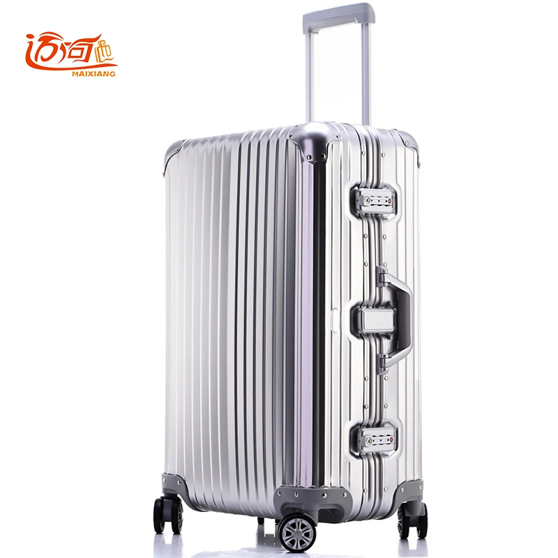 100% полностью алюминиевый-магниевый сплав Алюминиевый Дорожный чемодан 20/25 дюймов чемодан с выдвижной ручкой koffer модный чемодан на колесах