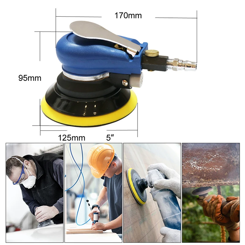 

5 inch pneumatic polishing machine car polishers pneumatic sander air Eccentric orbital sander tool