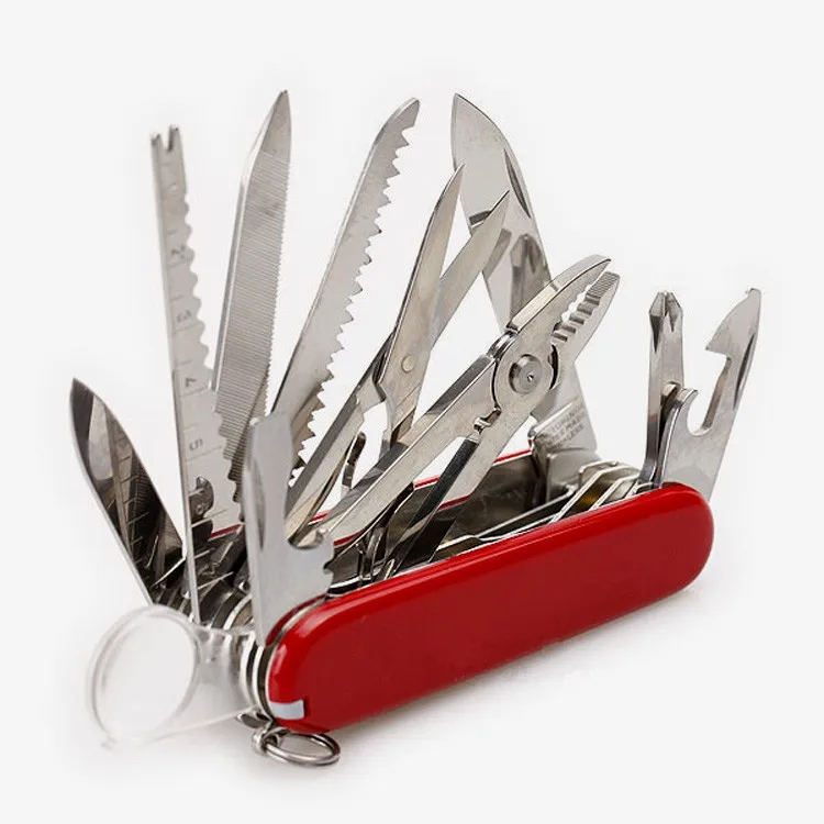 

Freesipping 2017new Swiss Pocket Folding Multi Tool Knife Army Suvival Stainless Steel Outdoor Camping Multifunctional Tool
