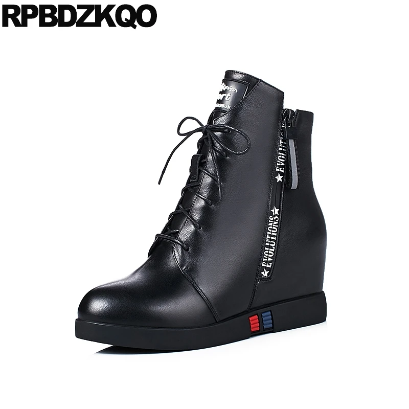 round toe platform booties
