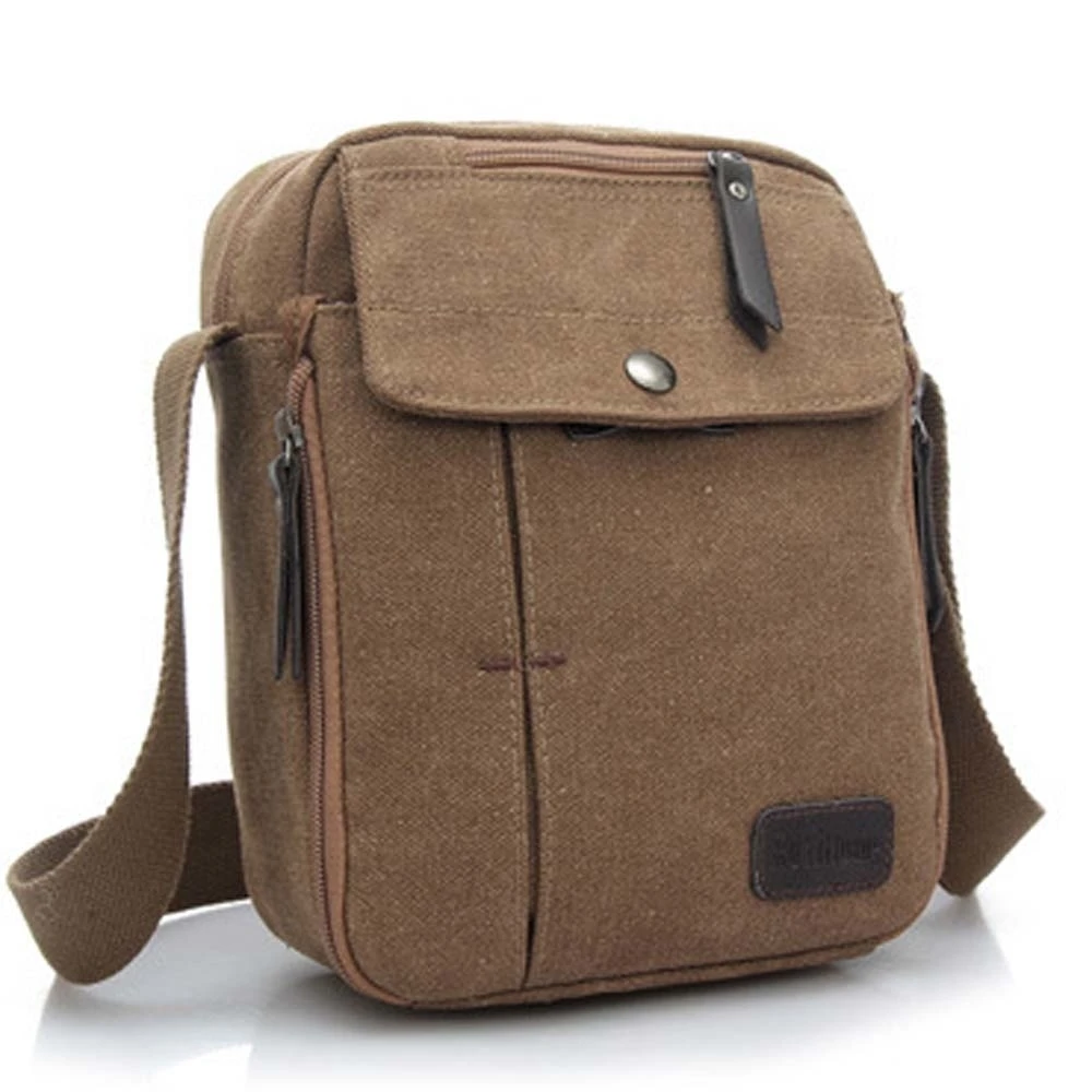 Navor Men's Small Vintage Multipurpose Canvas Shoulder Bag Messenger Bag (2)