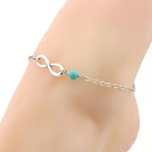Vintage gold silver plated metal chain ankle bracelet fashion anklets women foot fine jewelry