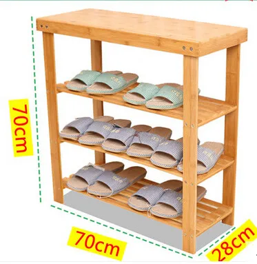 Древесины бамбука Многослойные Полка Стеллаж для хранения Простая обувь обуви современный минималистский обуви из бамбука - Цвет: 21