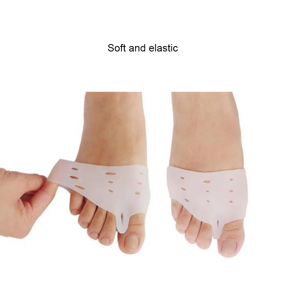 

2pcs/pair Silicone Gel Foot Fingers Toe Separator Thumb Valgus Protector Adjuster Guard Feet Care