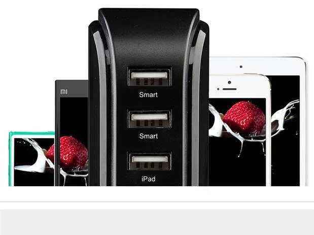 Зарядное устройство с 6 USB портами для iPhone x 8 5s 6s 7 Plus быстрая зарядка несколько