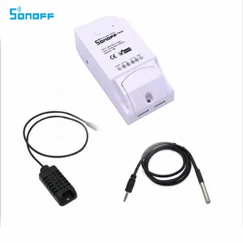 

Sonoff TH10 WiFi Wireless Smart Home automation Smart Switch Controller And Waterproof Humidity Monitoring via smartphone