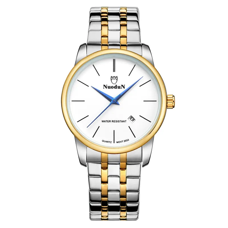 Fashion Men Quartz Waterproof Water Auto Date Men Stainless Steel Mesh Strap Quartz Watch Ultra Sport