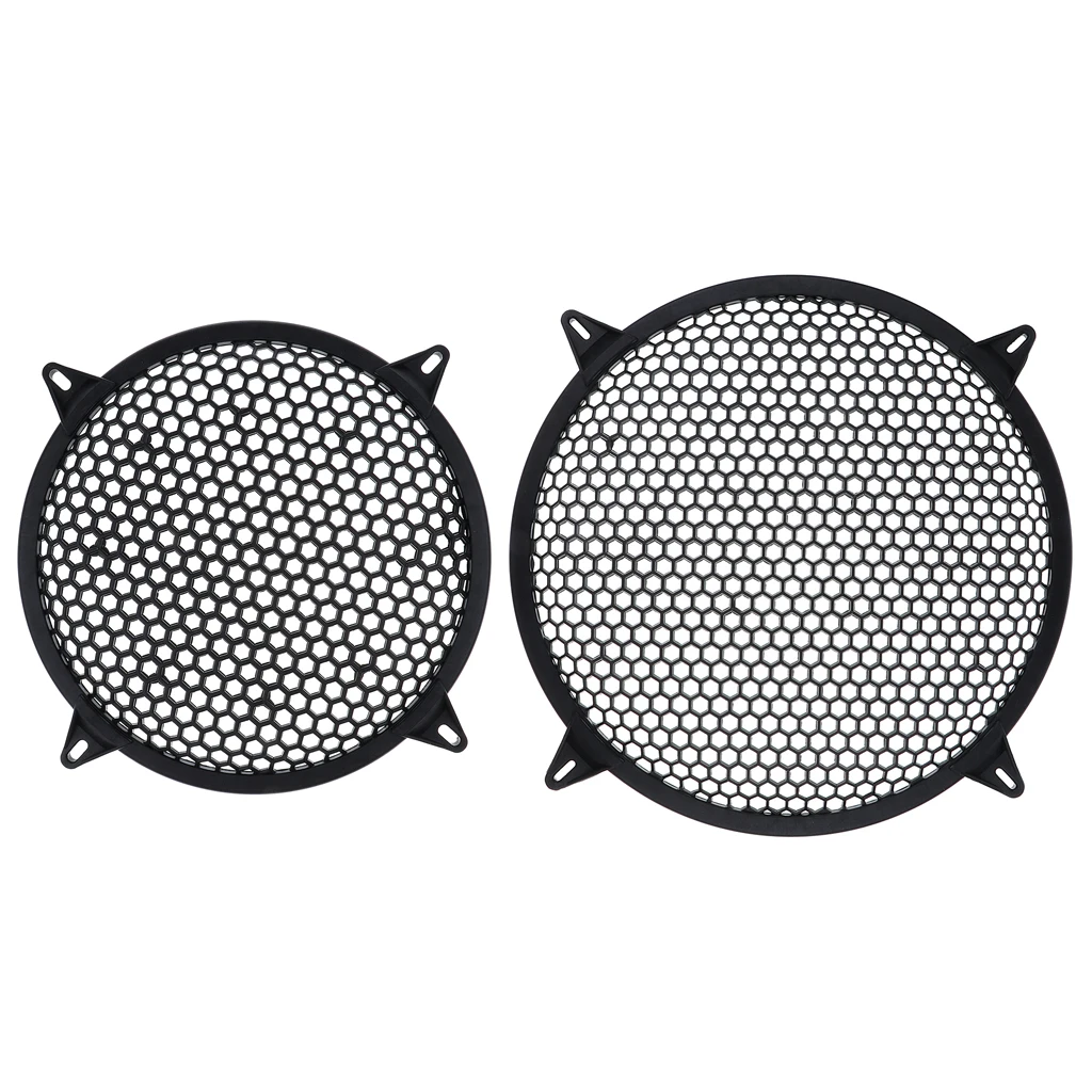 2 Pieces Car Plastic Speaker Subwoofer Amplifier Cover Grill Mesh 10 Inch+12inch