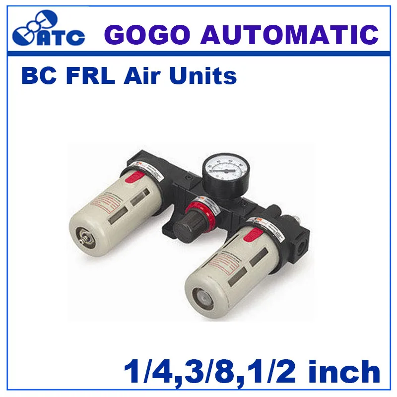 Пневматические frl блоки BC2000/3000/4000 1/4 3/8 1/2 дюйма ручной датчик давления на слив