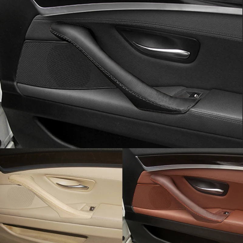 

For BMW 5 Series F10 F18 2011 2012 2013-2017 Interior Magic Paste Micro Leather Right / left Door Handle Panel Pull Cover Trim