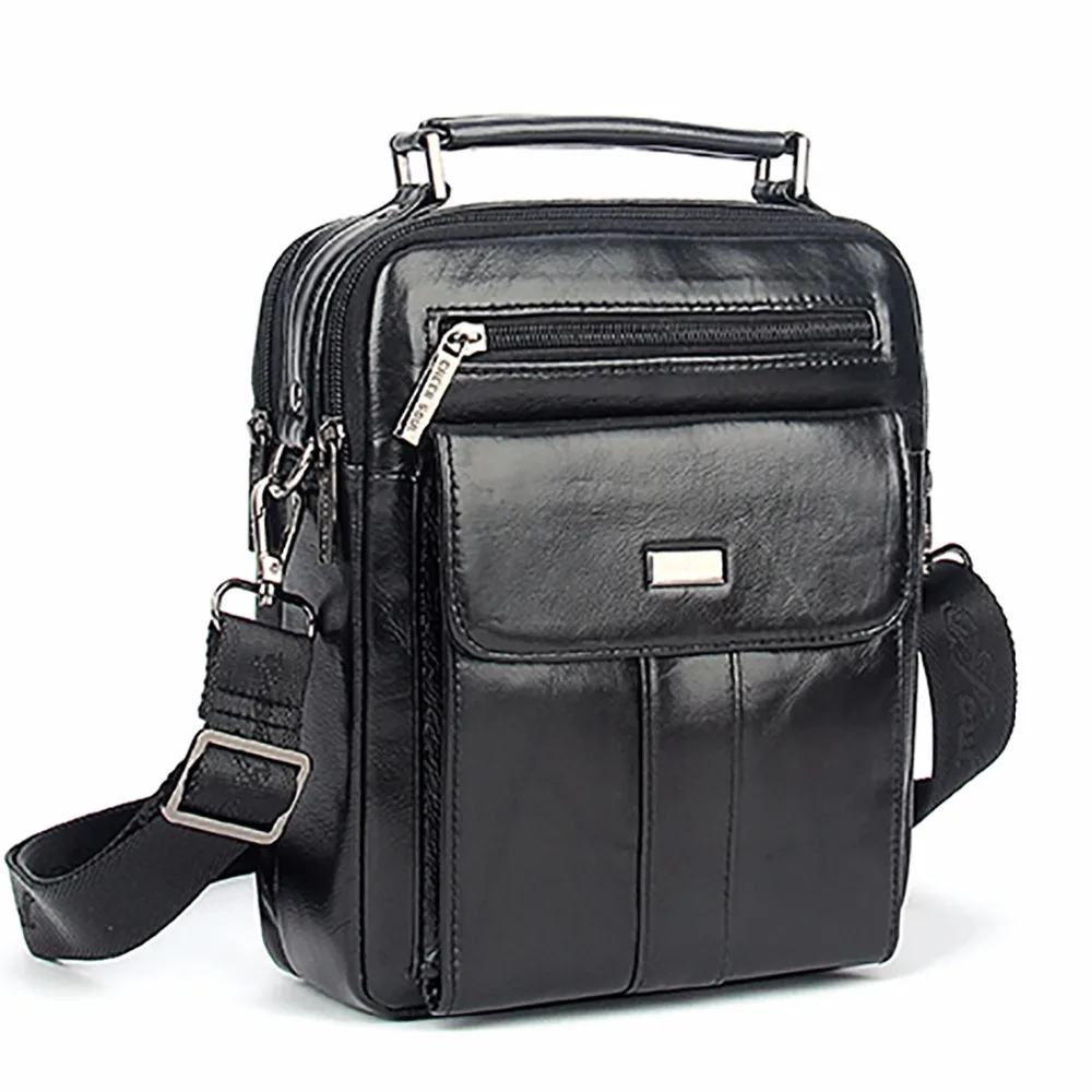 

Genuine Leather Messenger Single Shoulder Bag Luxury Cross Body Real Cowhide High Quality Casual Men Business Handbag Tote Bags