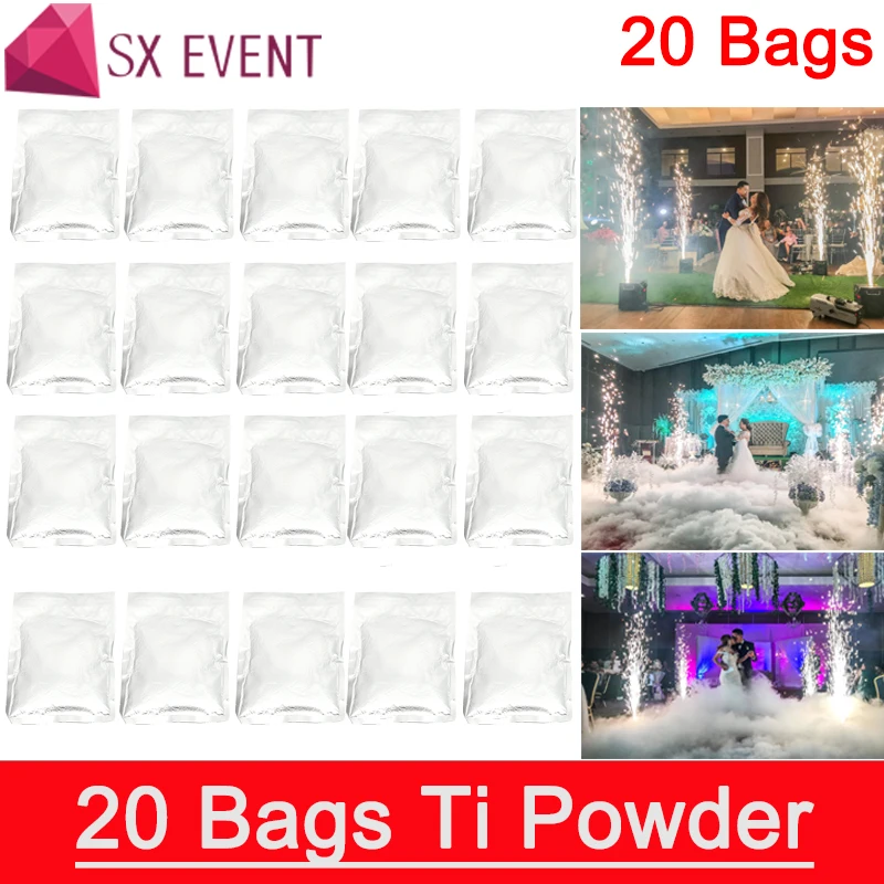 

20bags/lot Titanium powder special effect for cold pyrotechnics fountain machine consumable material